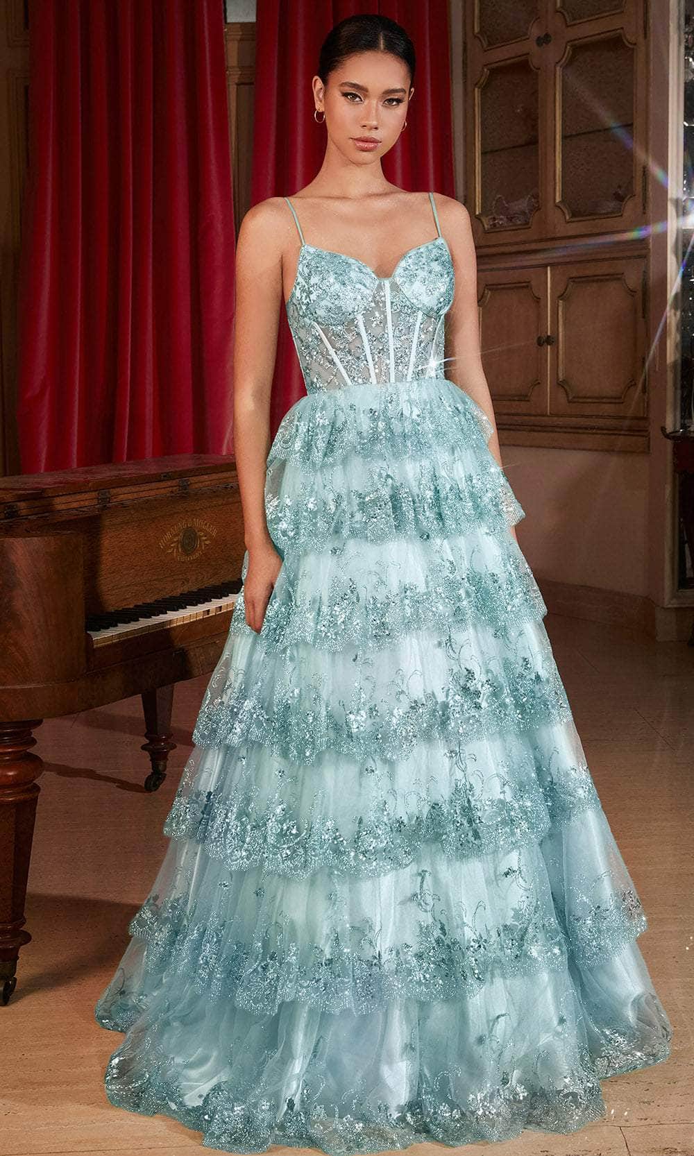 Ladivine KV1108 - Sweetheart A-Line Prom Gown Prom Dresses