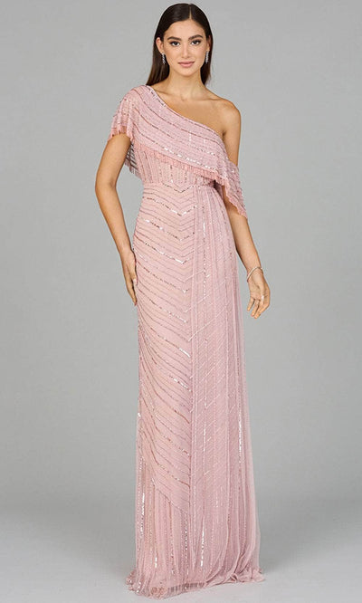 Lara Dresses 29084 - Linear Motif Evening Dress Special Occasion Dresses 2/ Dusty Rose