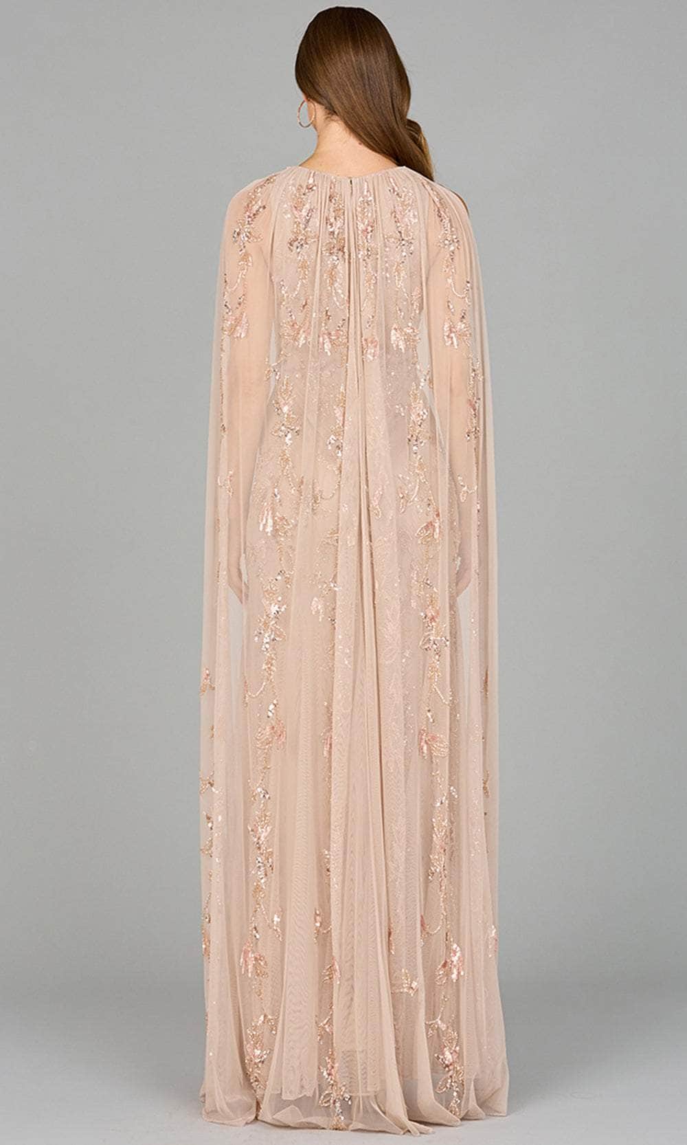 Lara Dresses 29086 - Beaded Evening Dress with Cape Special Occasion Dresses 