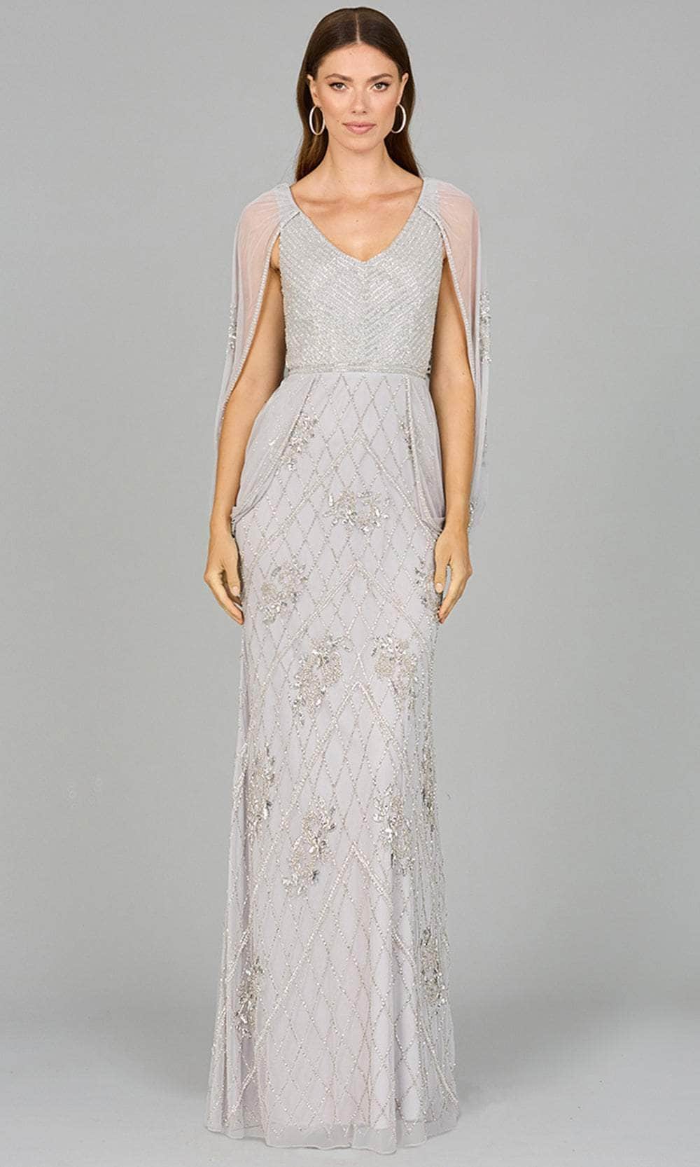 Lara Dresses 29095 - Illusion Cape Sleeve Evening Dress Special Occasion Dresses 