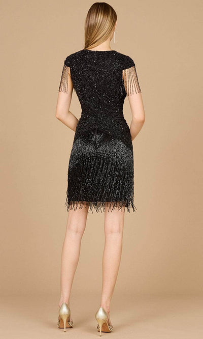 Lara Dresses 29123 - Fringed Sheath Cocktail Dress