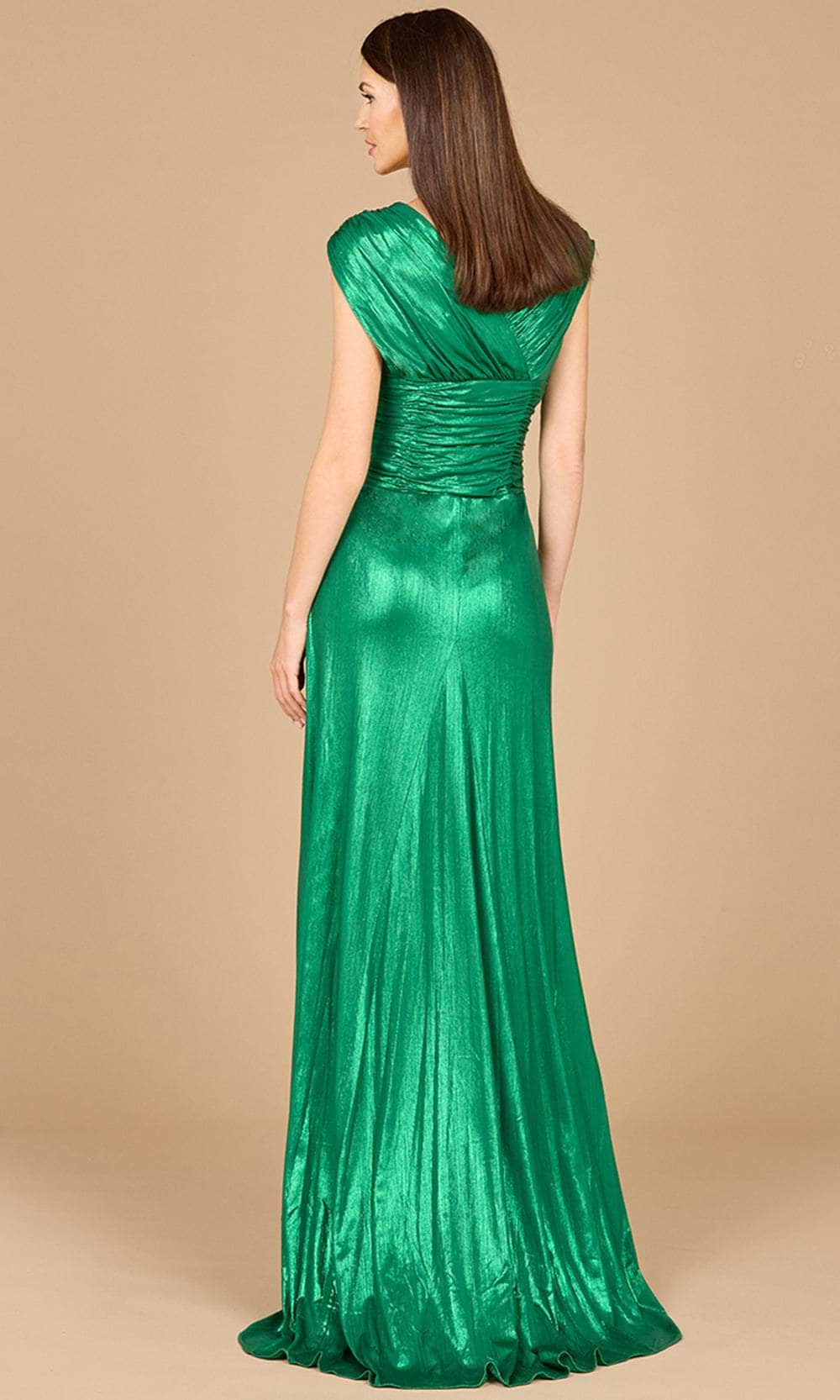 Lara Dresses 29124 - Ruched Metallic Evening Gown