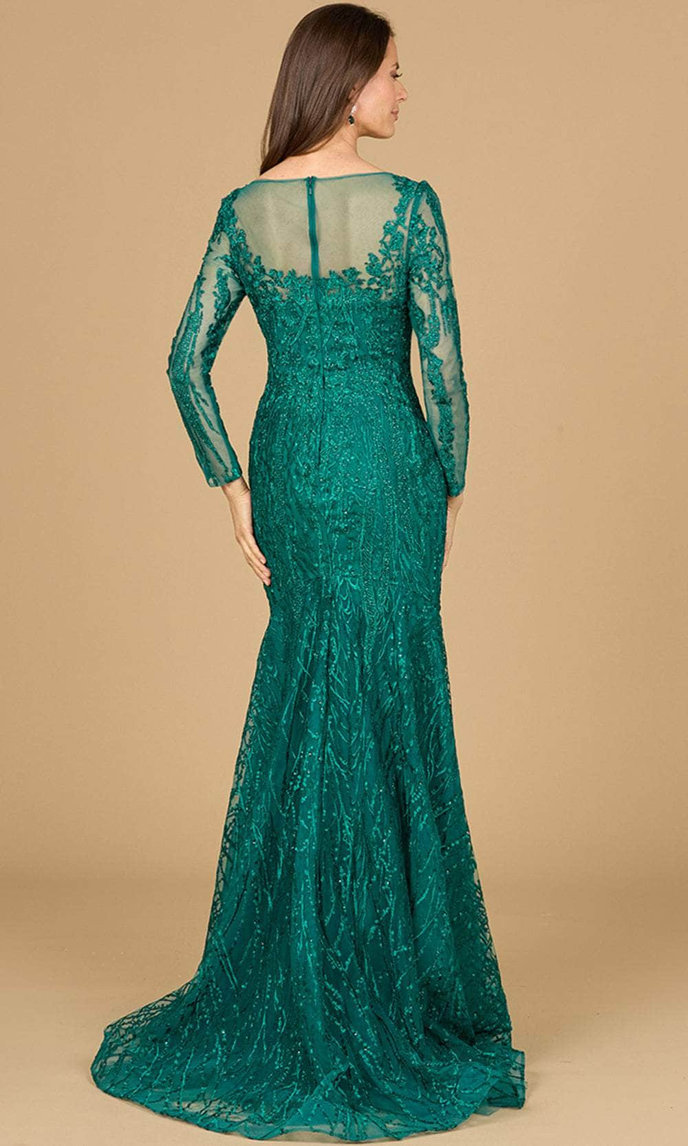 Lara Dresses 29131 - Applique Mermaid Evening Gown