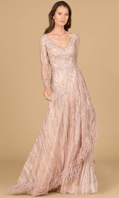 Lara Dresses 29133 - Embroidered Gown 0 /  Blush