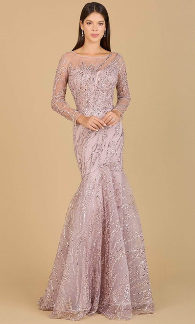 Lara Dresses 29199 - Beaded Illusion Scoop Evening Gown Special Occasion Dress 4 / Rose