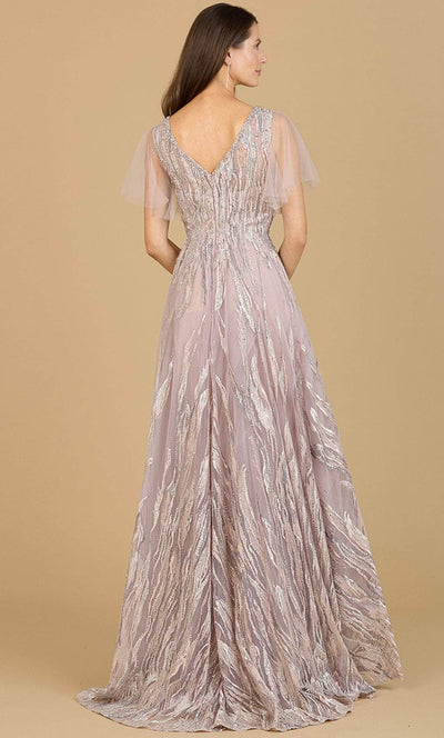 Lara Dresses 29201 - V-Neck Sheer Cape Sleeve Evening Gown Special Occasion Dress