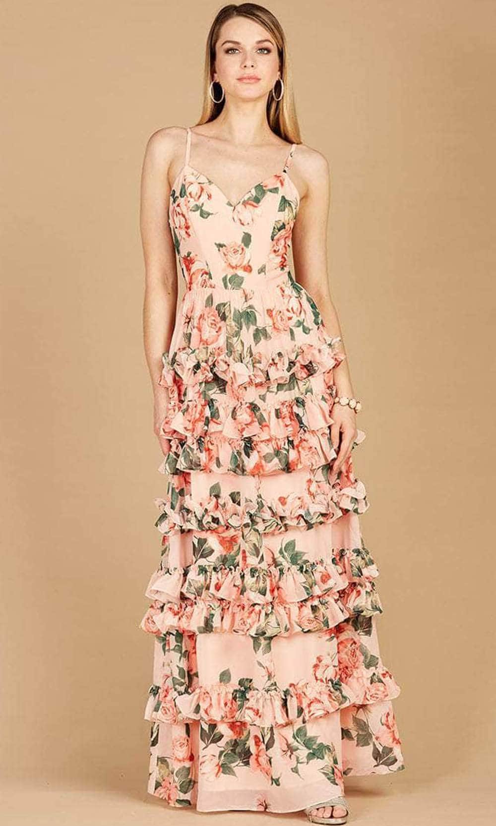Lara Dresses 29242 - Sweetheart Floral Printed Dress Special Occasion Dress