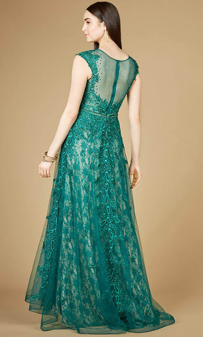 Lara Dresses 29250 - Embroidered Cap Sleeve Evening Gown Special Occasion Dress