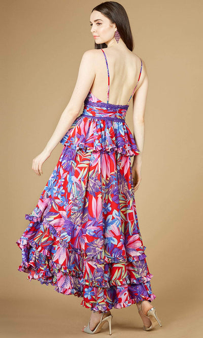 Lara Dresses 29268 - Flowy A-line Printed Dress Prom Desses