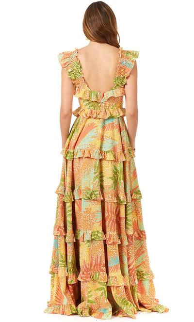 Lara Dresses 29280 - Tiered Floral Maxi Dress Evening Dresses