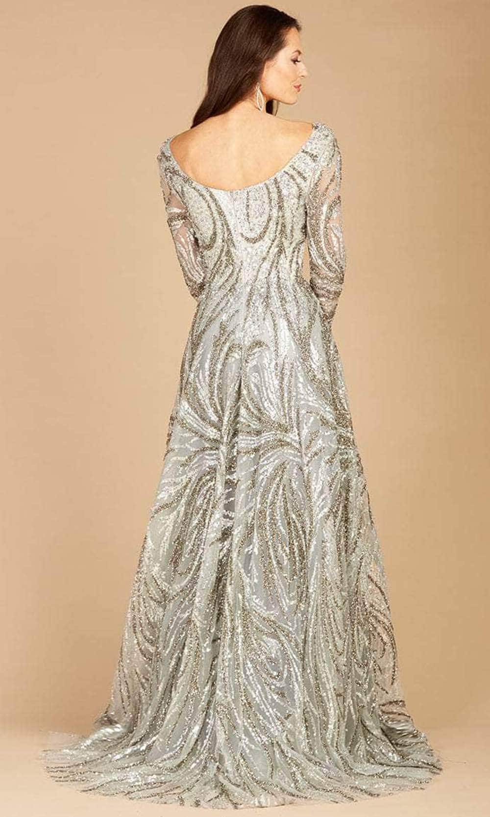 Lara Dresses 29298 - Long Sleeve Beaded A-Line Dress Special Occasion Dress