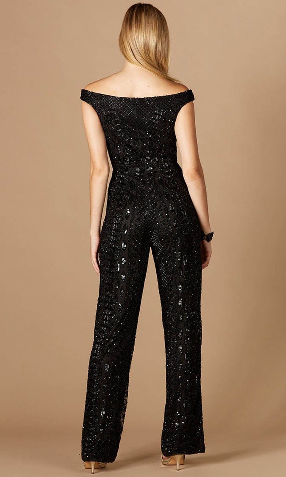 Lara Dresses 29323 - Glimmering Off Shoulder Jumpsuit Special Occasion Dress