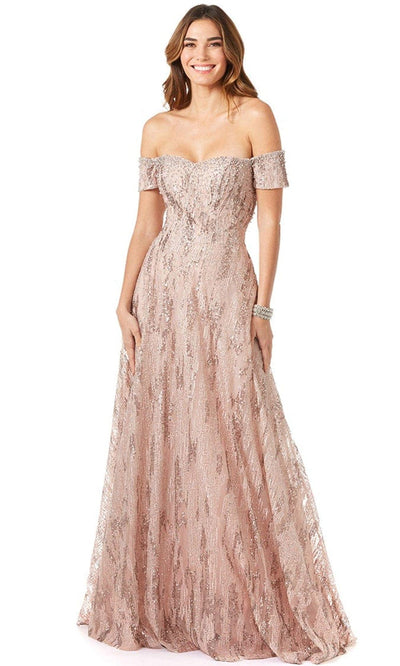 Lara Dresses 29354 - Embellished Sweetheart Long Dress Prom Dresses 2 / Pink Quartz