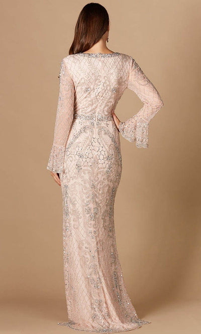 Lara Dresses 29358 - Fully Sequined Long Sheer Sleeves Formal Gown Special Occasion Dress