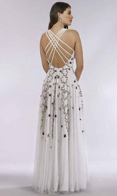 Lara Dresses - 29544 Embellished V-neck A-line Dress Prom Dresses