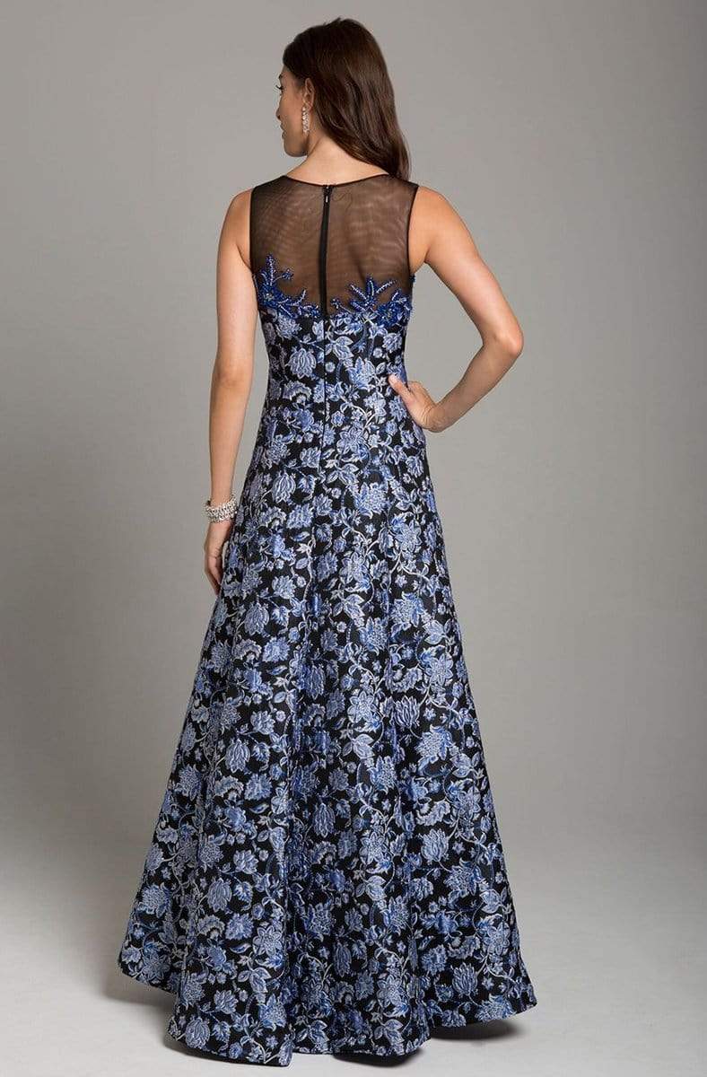 Lara Dresses - 29867 Brocade Jewel Neck A-line Dress Special Occasion Dress