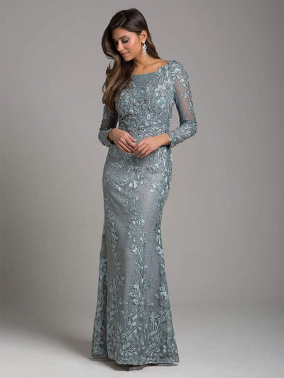 Lara Dresses - 29924 Embellished Long Sleeve Bateau Sheath Dress Special Occasion Dress