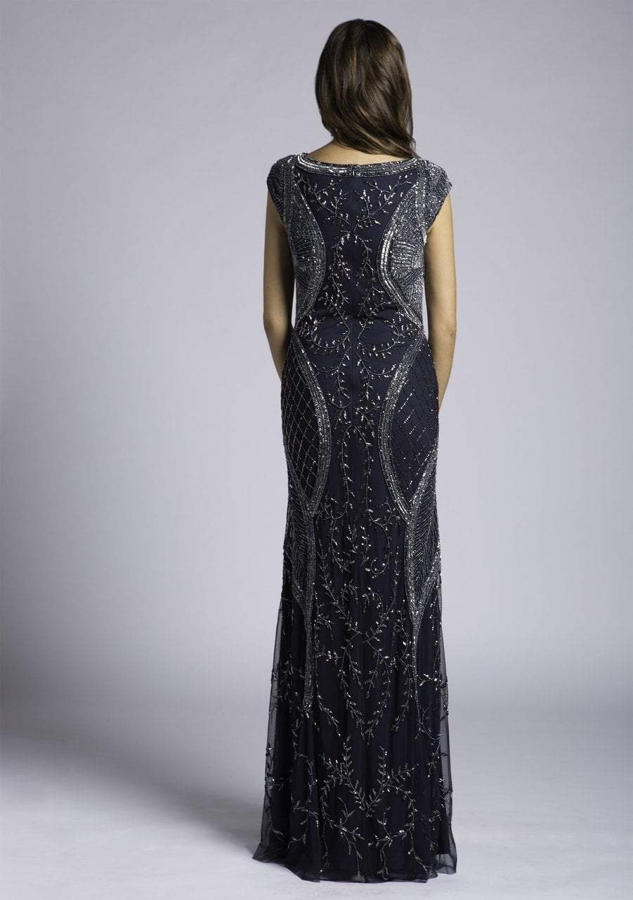 Lara Dresses 33609 - Long Sheath Dress - Cap sleeves, Bead embellishments, Fitted bodice, Sheath skirt, Back zipper ADASA Lara Dresses 33609 - Long Sheath Dress - Cap sleeves, Bead embellishments, Fitted bodice, Sheath skirt, Back zipper ADASA
