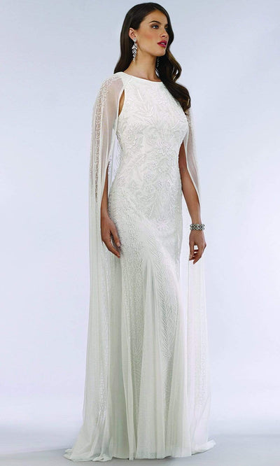 Lara Dresses - 51045 Caped Sleeveless Beaded Lace Bridal Dress Wedding Dresses 4 / Ivory