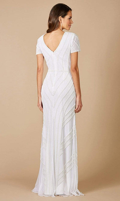 Lara Dresses - 51078 Short Sleeve High Slit Bridal Gown Bridal Dresses