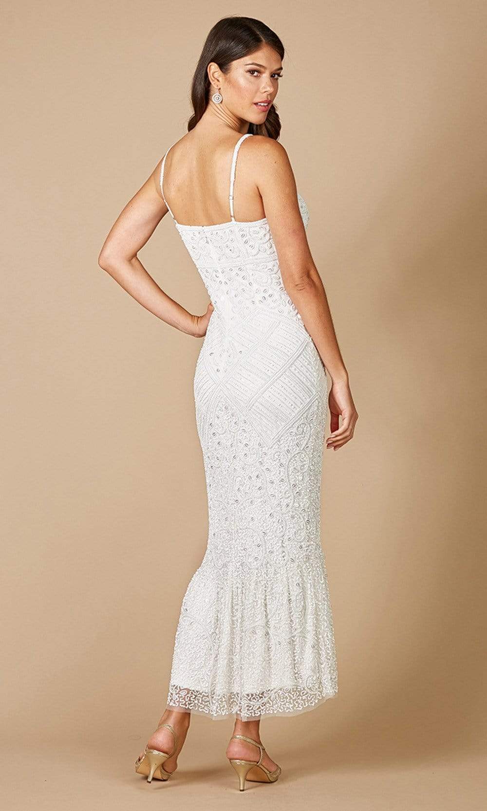 Lara Dresses - 51093 Sleeveless Embellished Long Dress Wedding Dresses