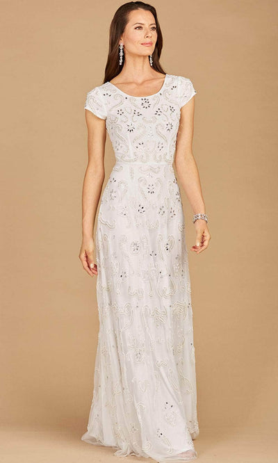 Lara Dresses 51128 - Cutout Back Embellished Evening Gown Special Occasion Dress 0 / Ivory