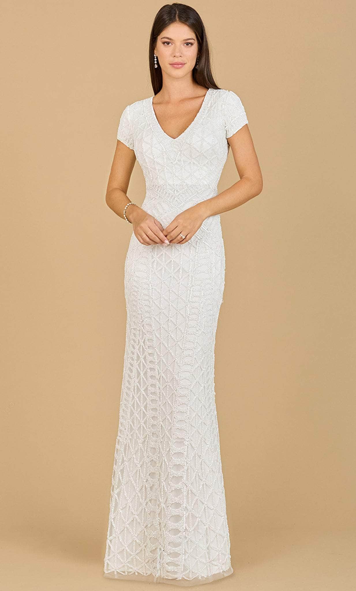Lara Dresses 51141 - Embroidered Lace Formal Dress Special Occasion Dress 2 / Ivory