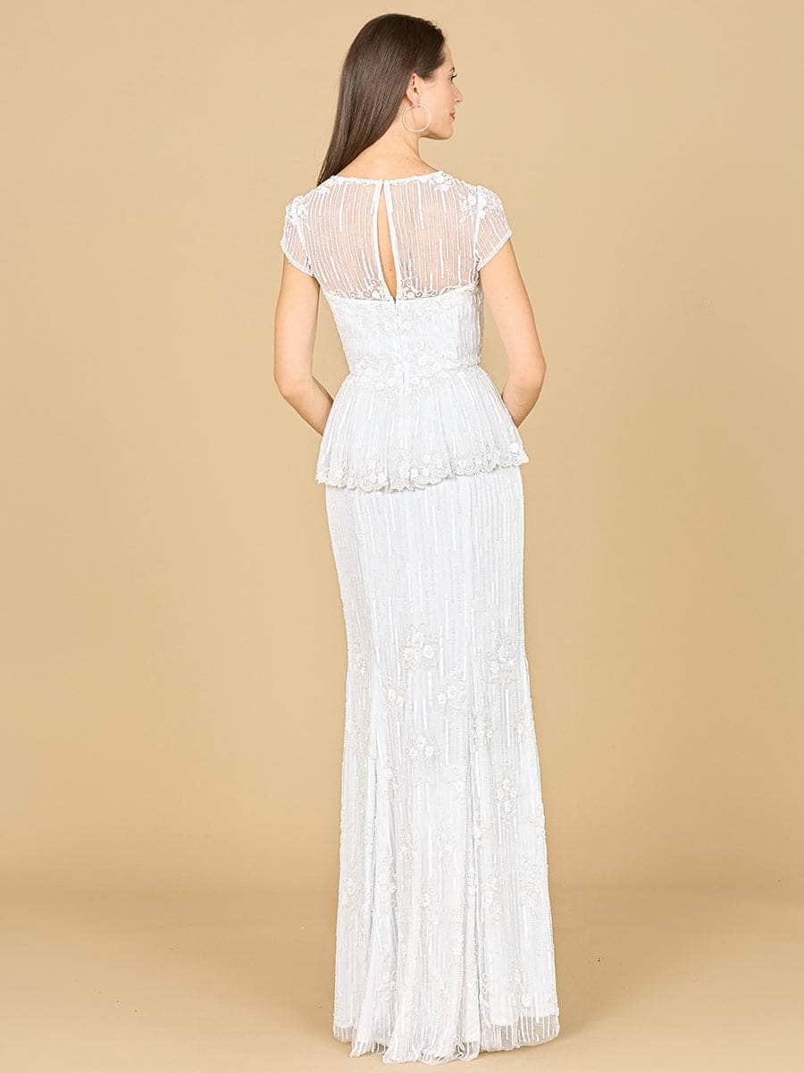 Lara Dresses 51179 - Peplum Cap Sleeve Bridal Dress Special Occasion Dresses 