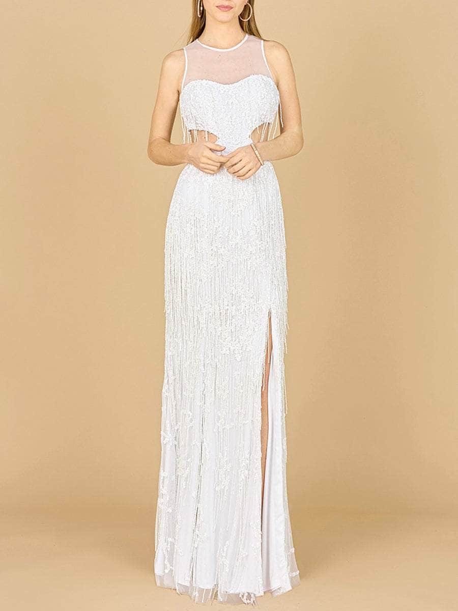 Lara Dresses 51183 - Cut-Out Detailed Sleeveless Bridal Dress Special Occasion Dresses 0/ Ivory