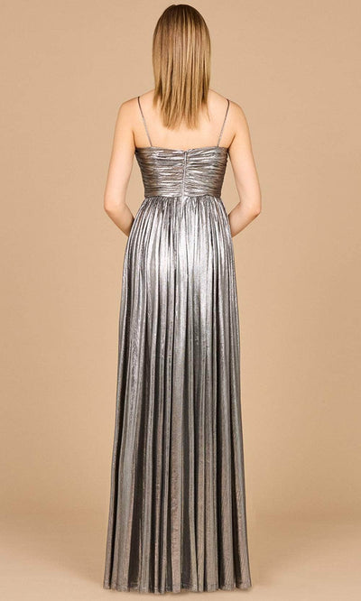 Lara Dresses 8120 - Metallic A-Line Evening Gown