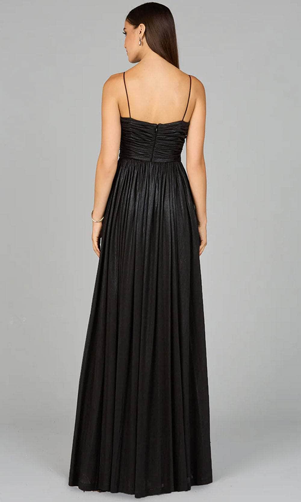 Lara Dresses 8120 - Metallic A-Line Evening Gown
