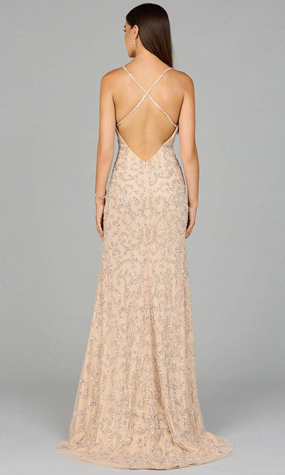 Lara Dresses 9950 - Beaded Evening Dress with Slit Special Occasion Dresses 