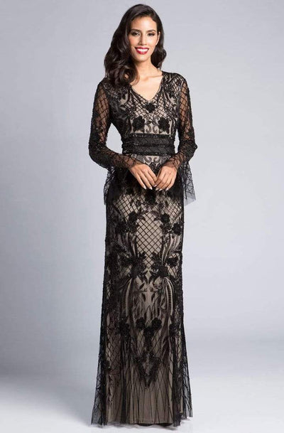 Lara Dresses - 33435SC Beaded Column Formal Gown