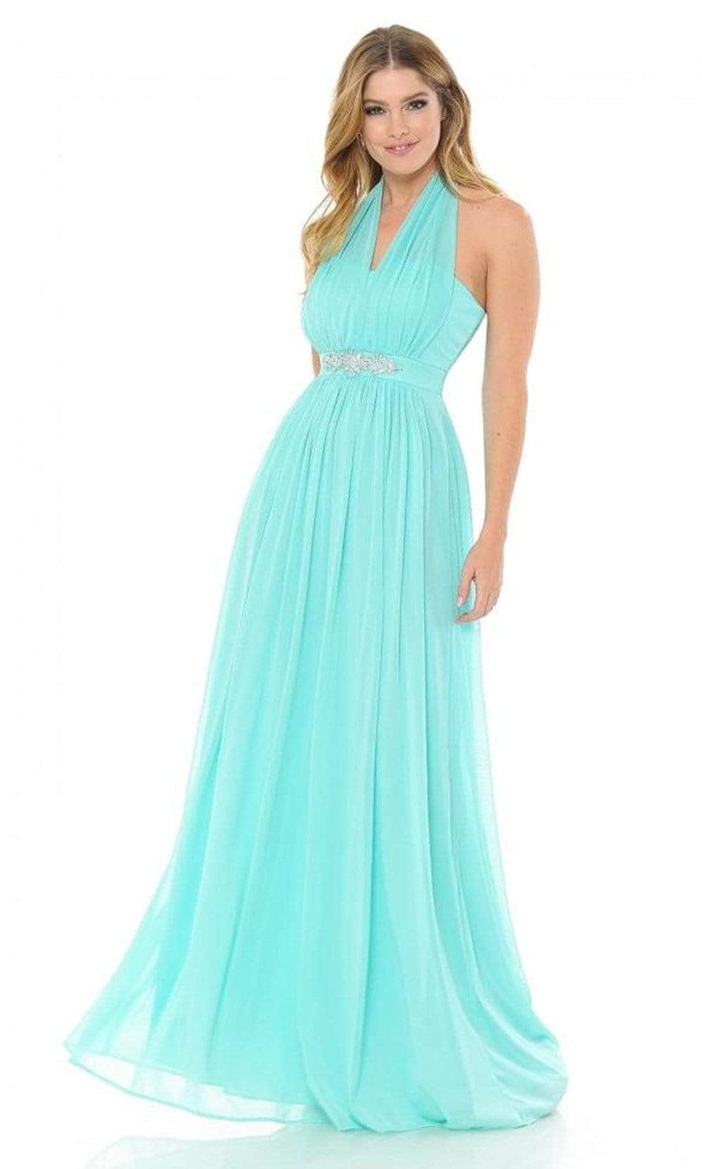 Lenovia 5201 - Halter Shirred Prom Dress Lenovia 5201 - Halter Shirred Prom Dress