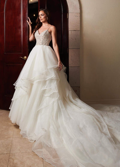 Lo'Adoro Bridal By Rachel Allan - M747 Crystal Beaded Sweetheart Ballgown Wedding Dresses