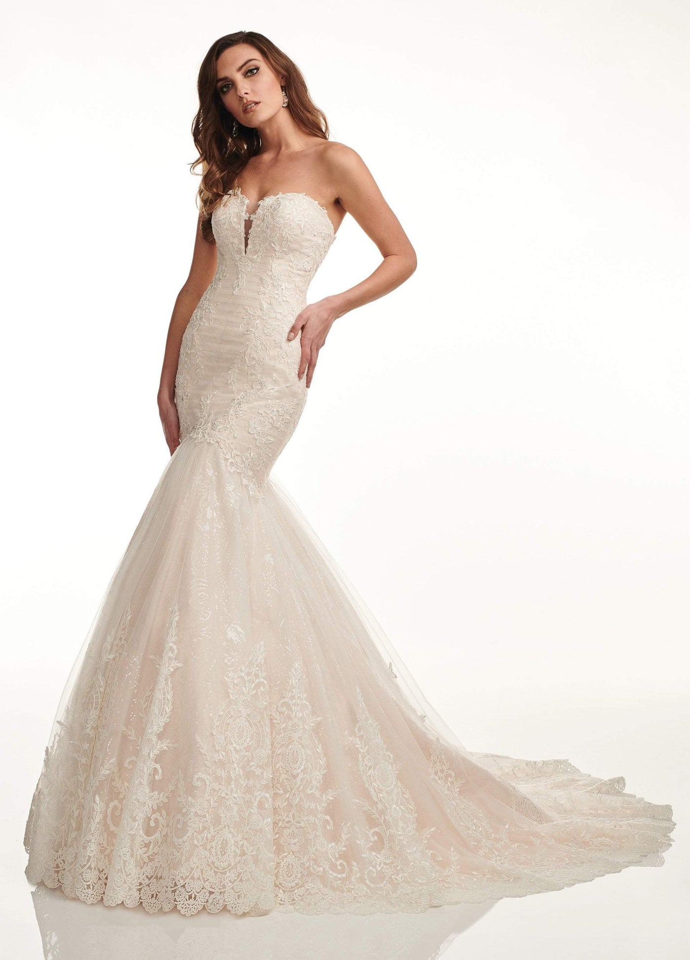 Lo'Adoro by Rachel Allan - M732 Strapless Mermaid Bridal Dress Special Occasion Dress 0 / White