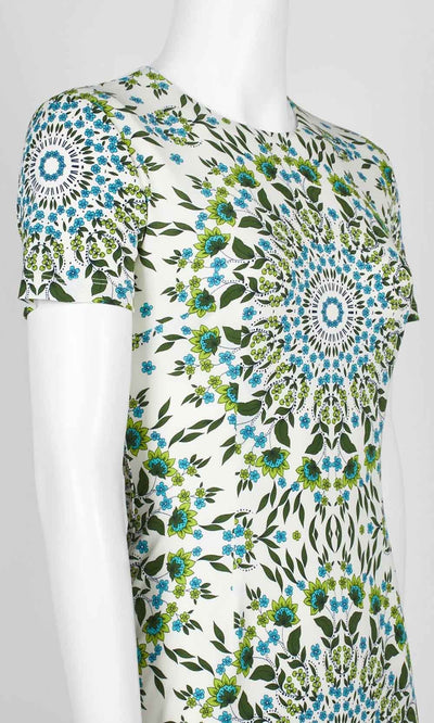 London Times - T2918M Medallion Floral Print Midi Sheath Dress Semi Formal