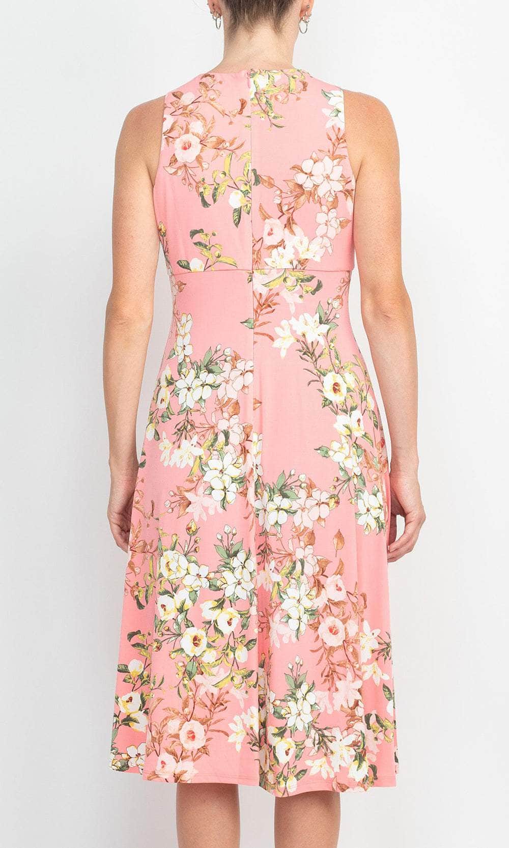London Times T4470M - Floral Printed Sleeveless Dress Cocktail Dresses