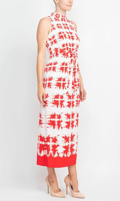 London Times T5694M - Printed Sleeveless Long Dress Evening Dresses