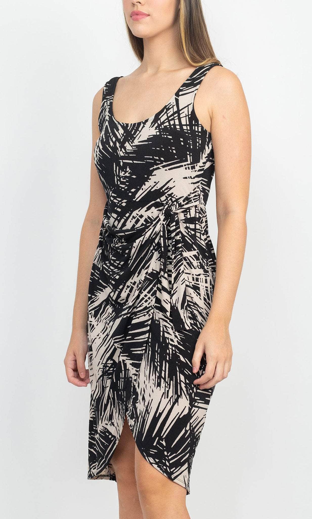 London Times T5794M - Casual Sleeveless Printed Dress Cocktail Dresses
