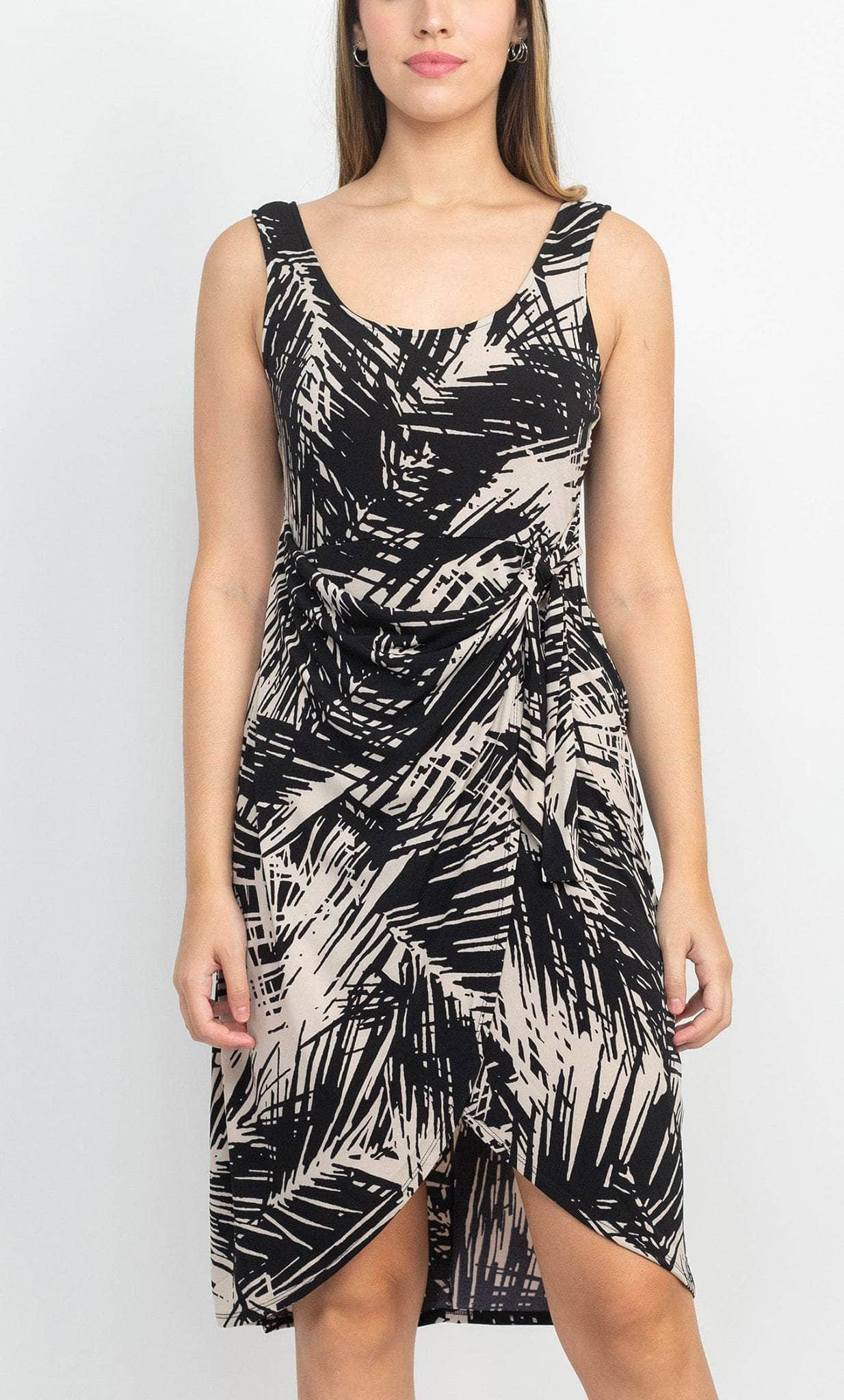 London Times T5794M - Casual Sleeveless Printed Dress Cocktail Dresses