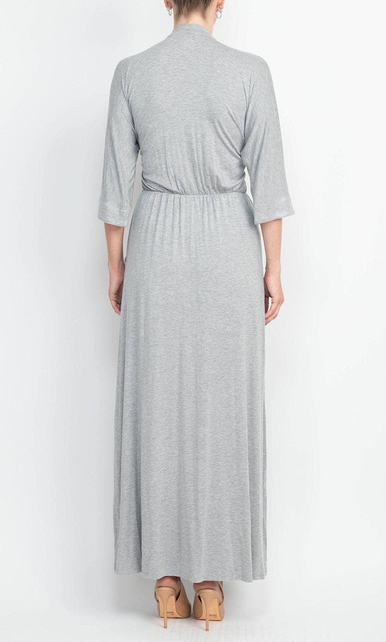London Times T5856M - Modest Soft Fabric A-line Dress Casual Dresses