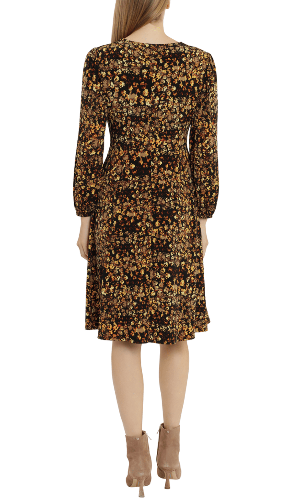 London Times T5953M - Floral Printed Midi Dress Special Occasion Dress