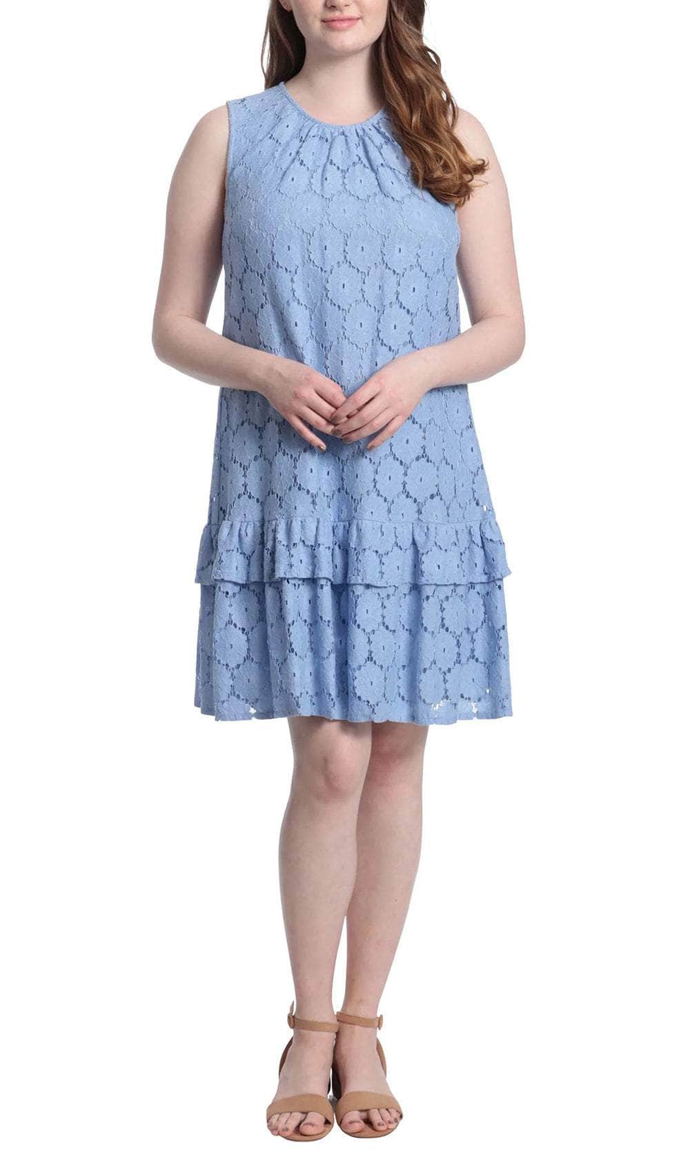 London Times T6137M - Lace Sleeveless Cocktail Dress Cocktail Dresses