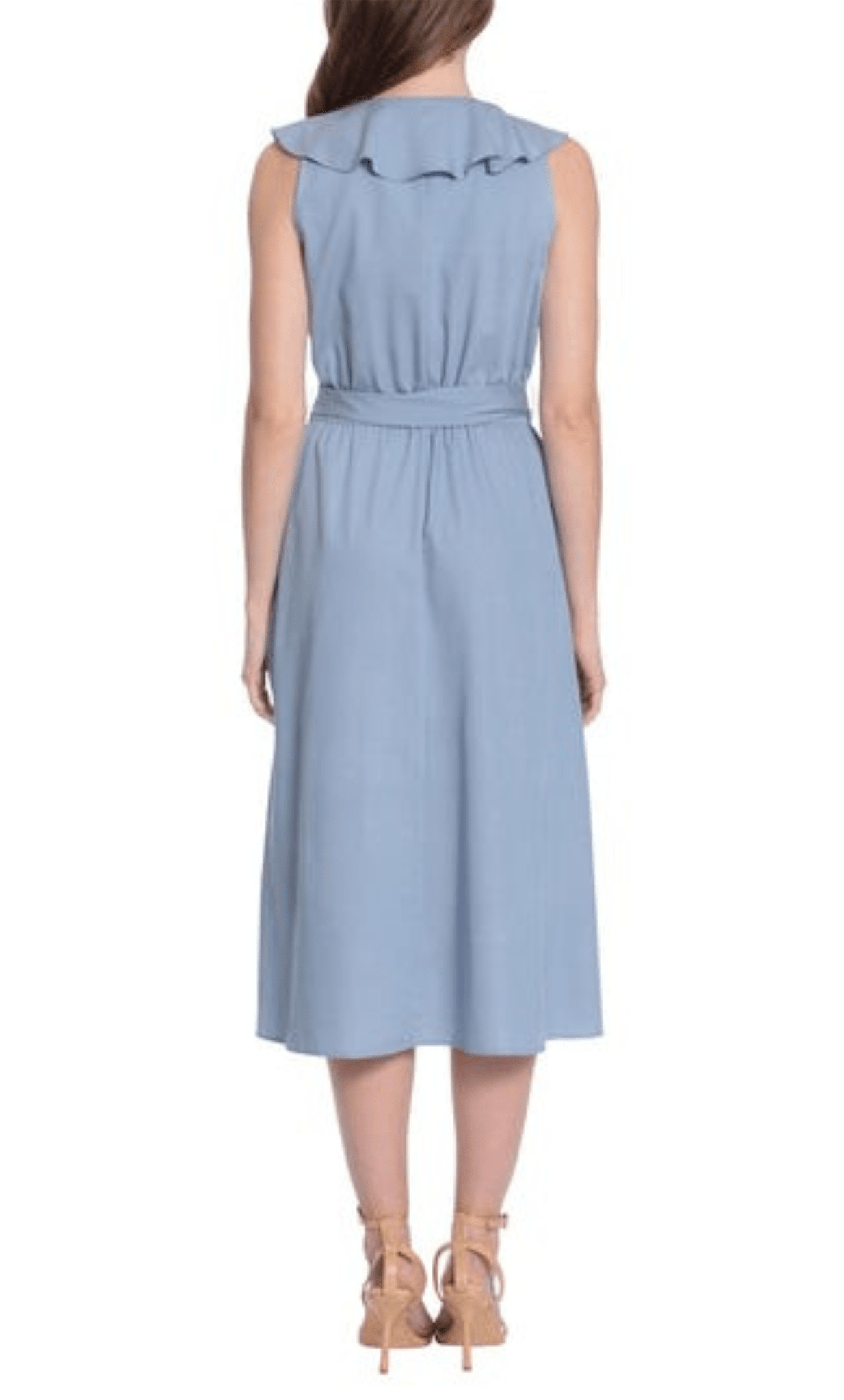 London Times T6218M - Casual Collared Midi Dress Special Occasion Dress