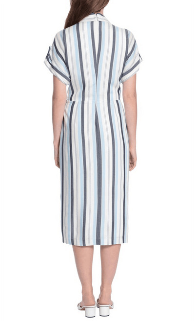 London Times T6221M - Stripe Printed Casual Dress Special Occasion Dress