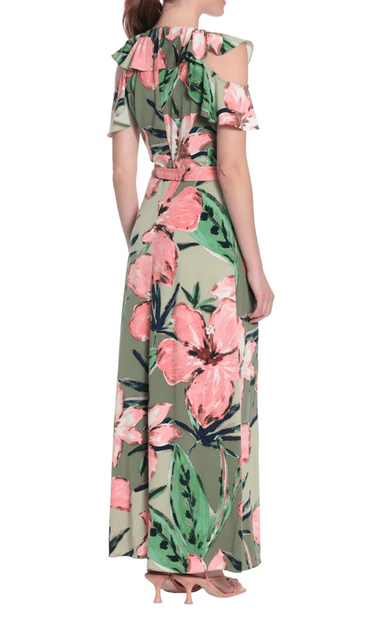 london times off the shoulder dress London Times Womens Off Shoulder Floral Sheath Pencil Midi Dress Size 6