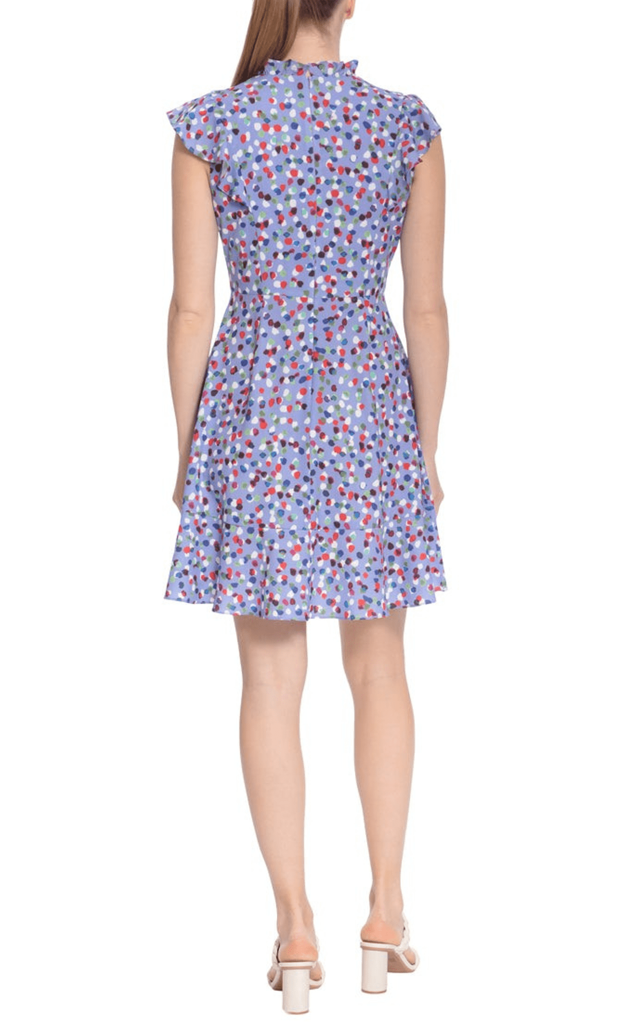 London Times T6305M - Polka Dotted Short Dress Special Occasion Dress