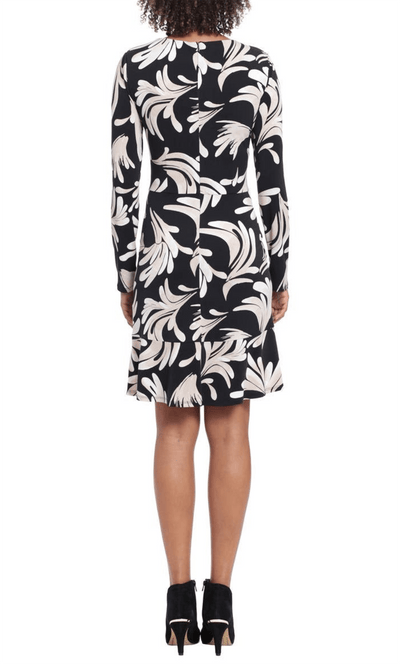 London Times T6372M - Long Sleeve Printed Dress Special Occasion Dress