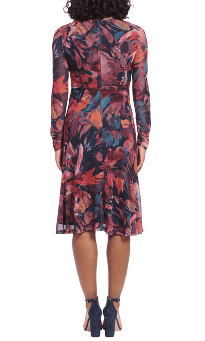 London Times T6451M - Printed Bodycon Ruched Dress Special Occasion Dress